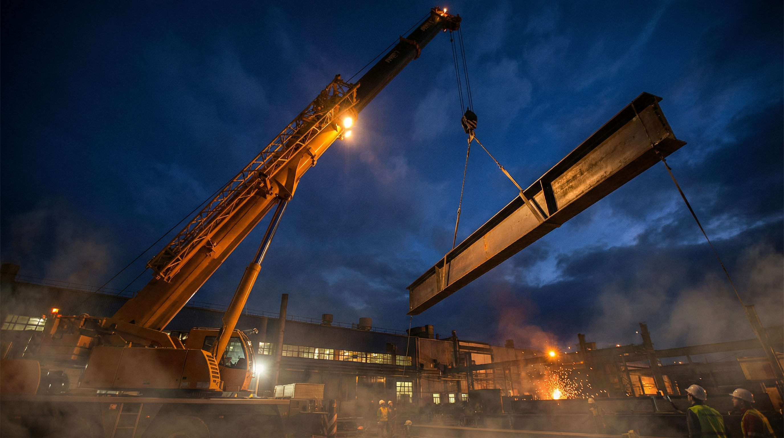 Industriekran bei der Arbeit